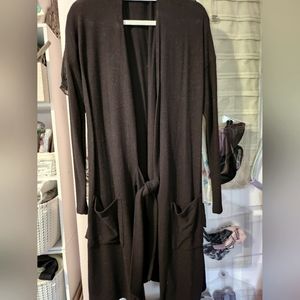 J Crew Duster sweater with tie waist